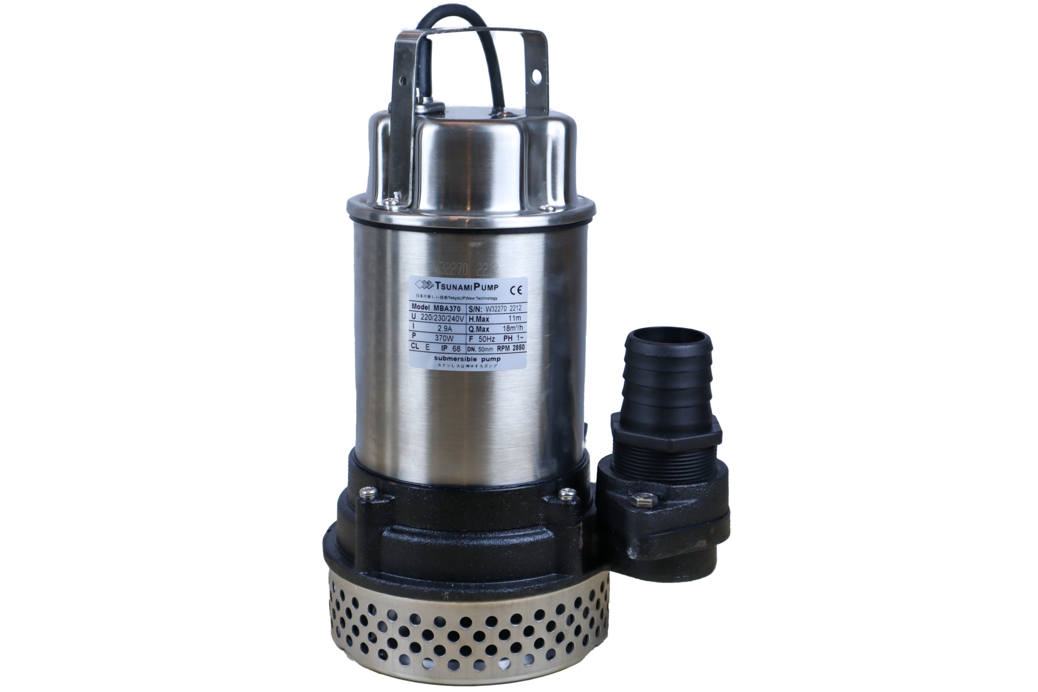 Mba370 Industrial Submersible Sewage Pump Tsunami Pump 4632